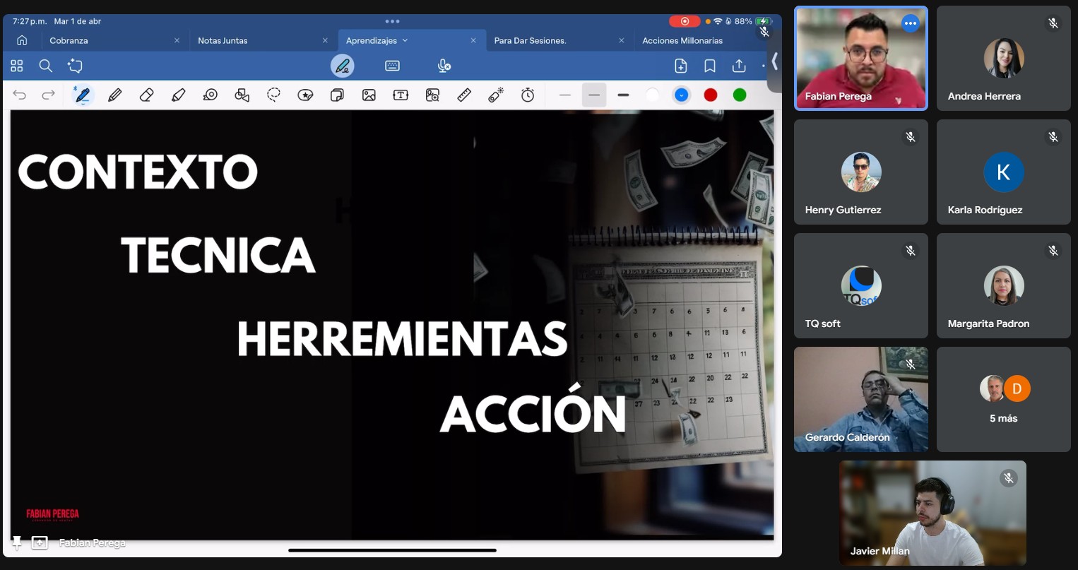 Javier trabajando
